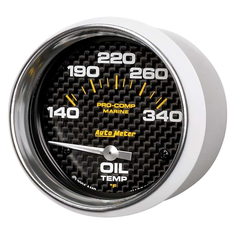 AutoMeter — Autometer Marine Carbon Fiber Electric Oil Temperature Gauge 2-5/8in 140-300 Deg F
GA 2.6" OT 300 E MCF - view 3