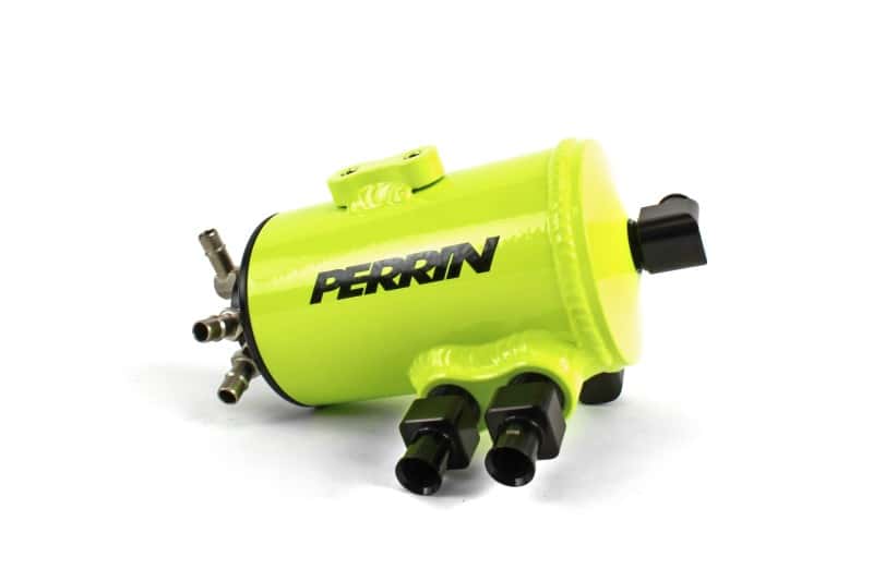 Perrin Performance — PERRIN 02-14 Subaru WRX / 04-21 STI / 05-09 LGT & OBXT (w/FMIC Only) Air Oil Separator - Neon Yel.
paPSP-ENG-607NY - view 3