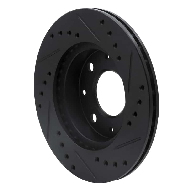 R1 Concepts — R1 84-06 Honda Civic Hatchback Front Left Drilled & Slotted Black Brake Rotor
R1 Brake Rotor Drill - view 4
