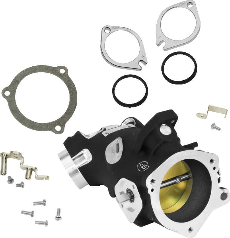 S&S Cycle — S&S Cycle 02-05 BT Size 410 58mm Cable Operated Throttle Body Kit - Wrinkle Black - view 2