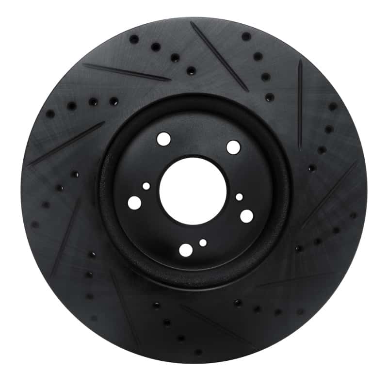 R1 Concepts — R1 2013-2025 Acura Integra Front Left Drilled & Slotted Black Brake Rotor
R1 Brake Rotor Drill - view 5