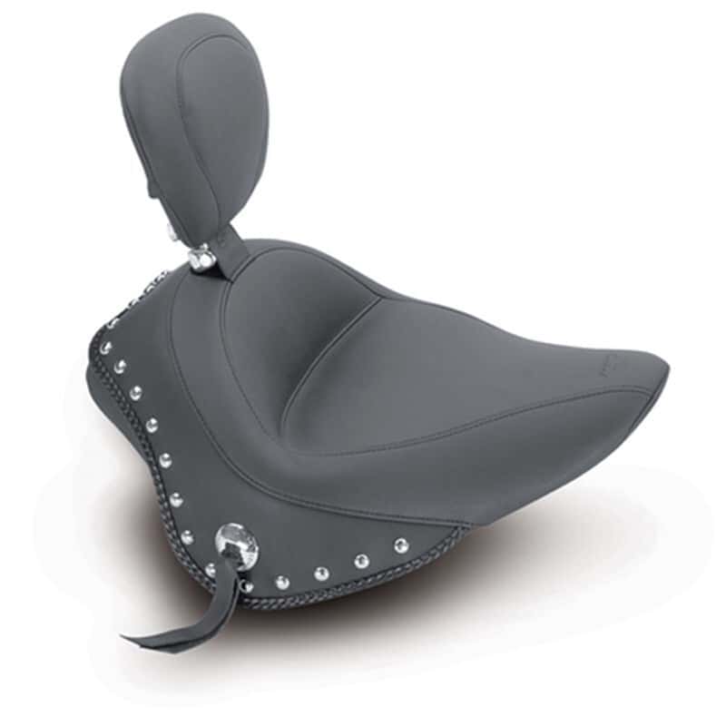 Mustang Motorcycle — Mustang 11-13 Harley Blackline,12-17 Slim/Slim S Wide Touring Solo Seat w/DBR Studs - Black - view 2