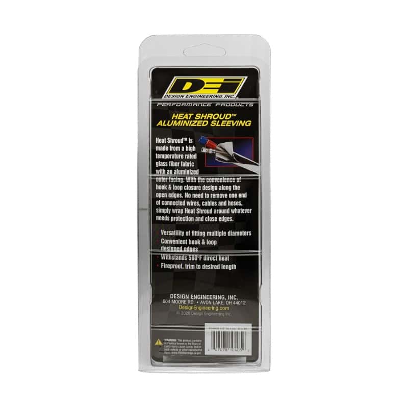 DEI — DEI Heat Shroud 1in I.D. x 3ft - Aluminized Sleeving - Hook and Loop Edge
Heat Shield Sleeve - view 3