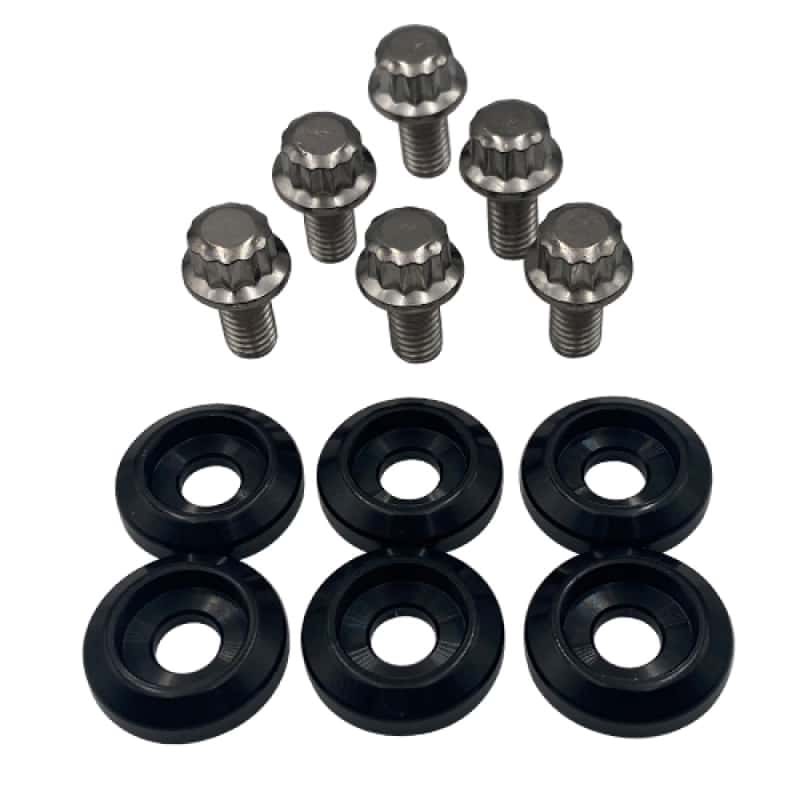 BLOX Racing — BLOX Racing New Fender Washers Kit M6 12pt - 6pc Large Diameter Black - view 2