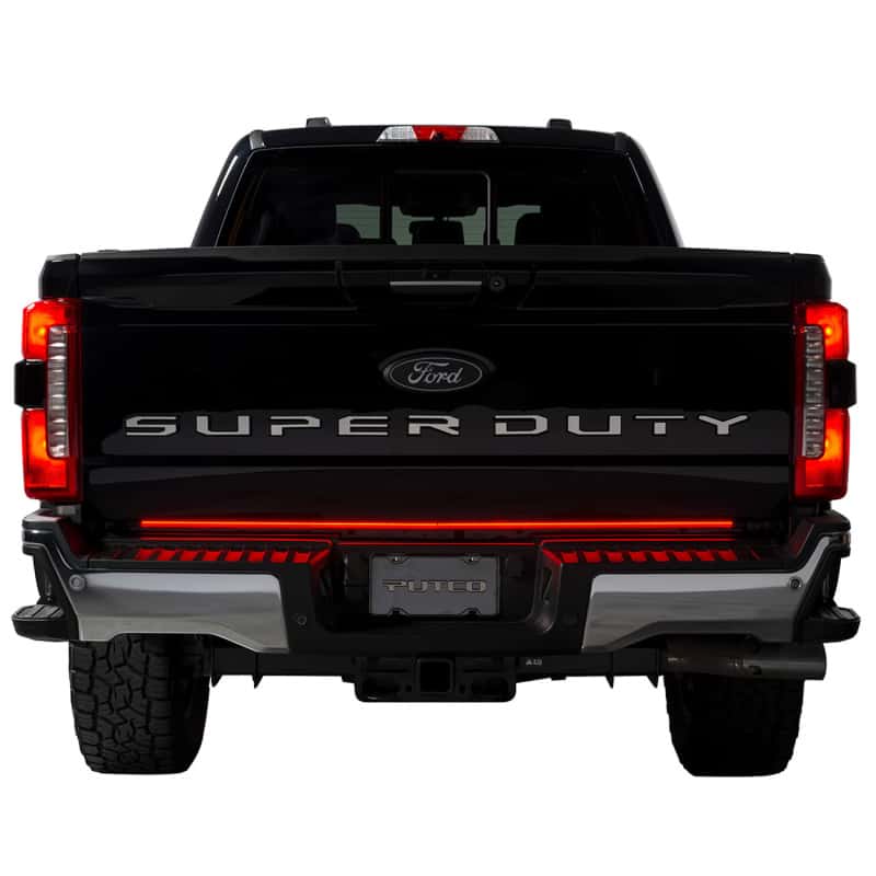 Putco — Putco 2024 Ford SuperDuty F-250 60In Direct Fit Red Blade Kit Tailgate Bars w/ LED Taillamps
Tailgate Light Bar - view 7