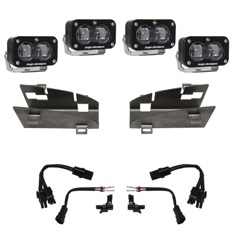 Baja Designs — Baja Designs 19-22 Dodge RAM 1500 Rebel / 21-22 1500 TRX S2 SAE Dual Fog Pocket Light Kit - Clear - view 1