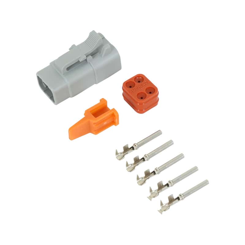 AEM — AEM DTM Style 4-Way Receptacle Connector Kit with 5 Female Pins
DTM-Style 4-Way Plug
Connector Kit - view 2