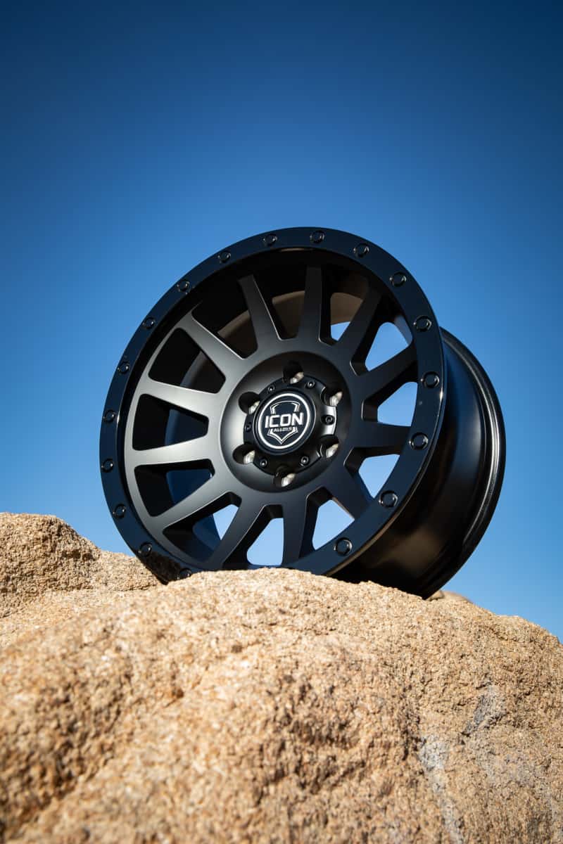 ICON — ICON Compression 18x9 5x150 25mm Offset 6in BS 110.1mm Bore Double Black Wheel
WHEEL - view 3