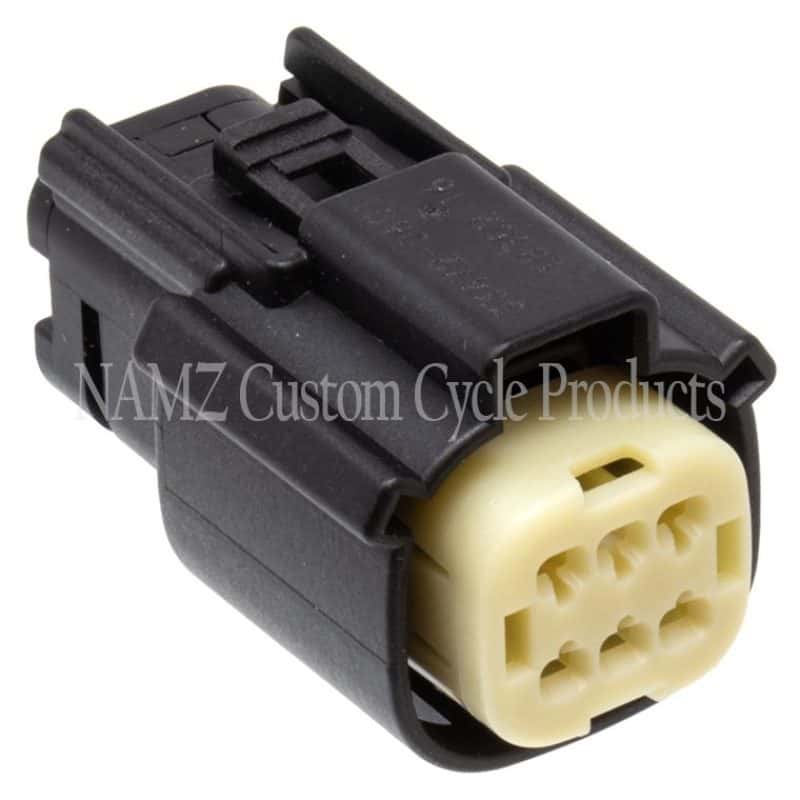 NAMZ — NAMZ 07-23 Molex MX-150 6-Position Female Connector R Side Handlebar Control - Black (HD 72414-07BK) - view 1