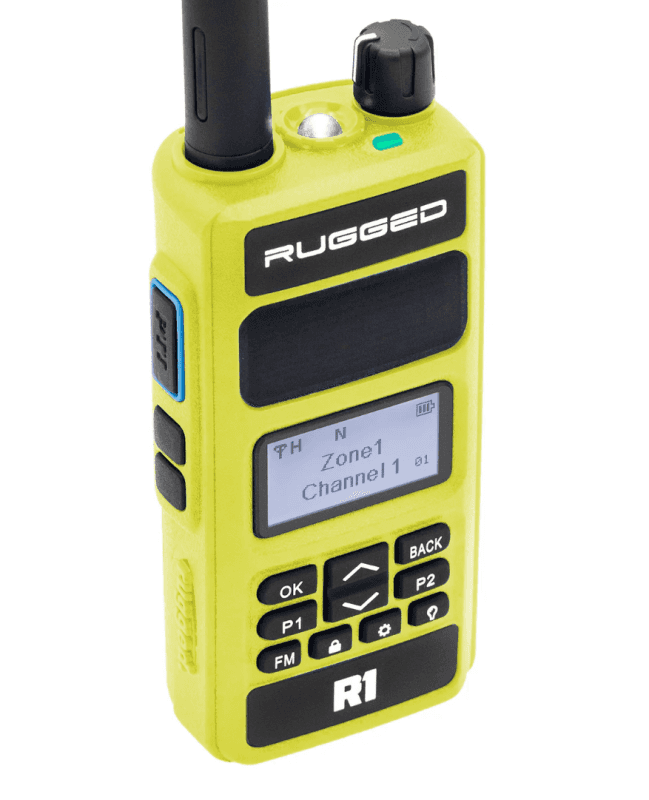 Rugged Radios — Rugged Radios Rugged R1 - Business Band Two Way Handheld Radio - Digital and Analog Safety Yellow - view 2
