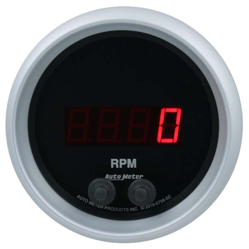 AutoMeter — Autometer 85.7mm Black 0-16K RPM Tachometer Sport-Comp Elite Digital Gauge - view 4
