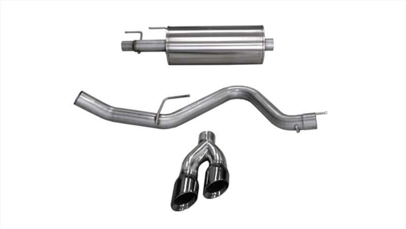 CORSA Performance — Corsa 2015-20 Ford F-150 3.5L Ecoboost (Super Crew Cab) Black Sport Single Side Dual 4in Tips CB Exh
Exhaust - view 1