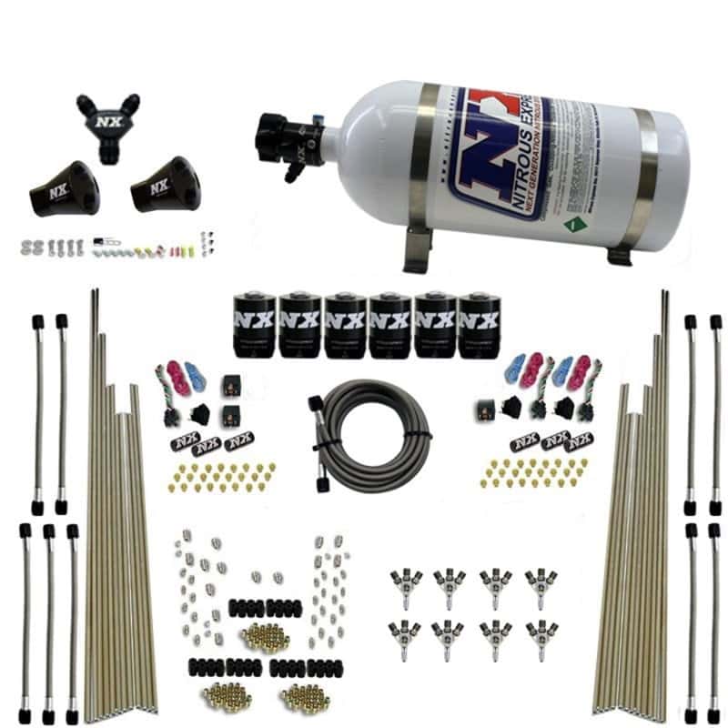 Nitrous Express — Nitrous Express 8 Cyl Triple-D Dry Direct Port 3 Stage Dry 6 Solenoids Nitrous Kit w/10lb Bottle
Injection System Kit
N2OSys - view 1