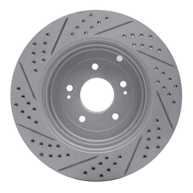 R1 Concepts — R1 10-16 Hyundai Genesis Coupe Rear Right Drilled & Slotted Geo-Carbon Rotor - view 5