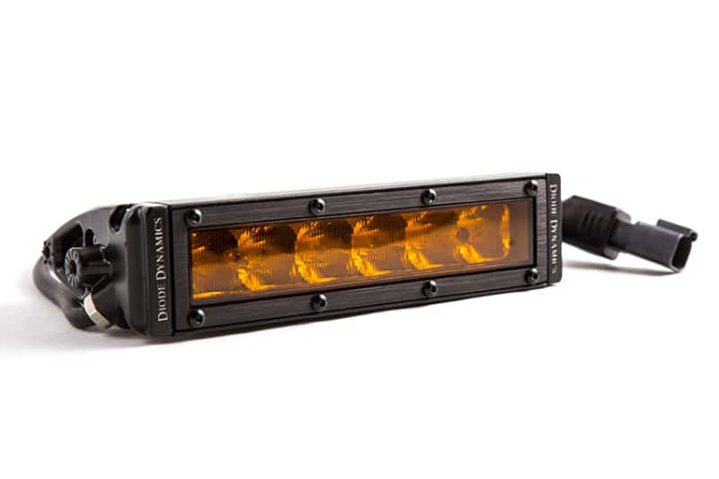 Diode Dynamics — Diode Dynamics 6 In LED Light Bar Single Row Straight SS6 - Amber Wide Light Bar (Single) - view 2