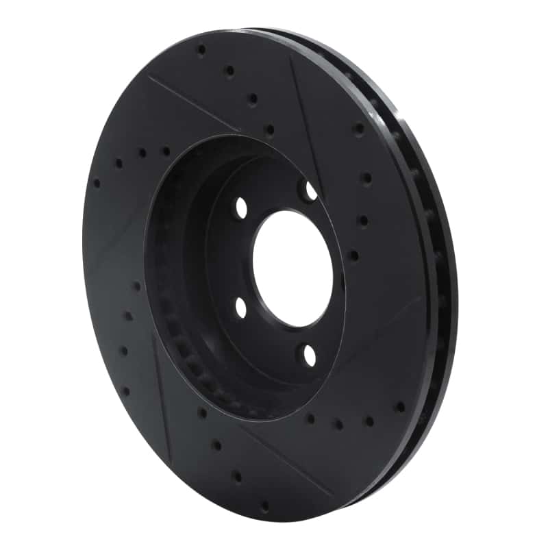 R1 Concepts — R1 93-07 Ford Thunderbird Front Left Drilled & Slotted Black Brake Rotor
R1 Brake Rotor Drill - view 4