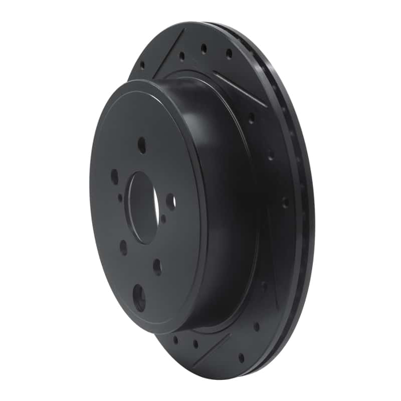 R1 Concepts — R1 10-25 Scion FR-S Rear Left Drilled & Slotted Black Brake Rotor
R1 Brake Rotor Drill - view 2