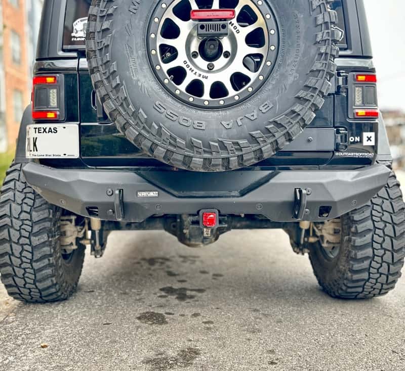 Rival 4x4 — Rival 2018-2026 Jeep Wrangler JL  Rear Aluminum Stubby Bumper
Rear Stubby Bumper - view 2