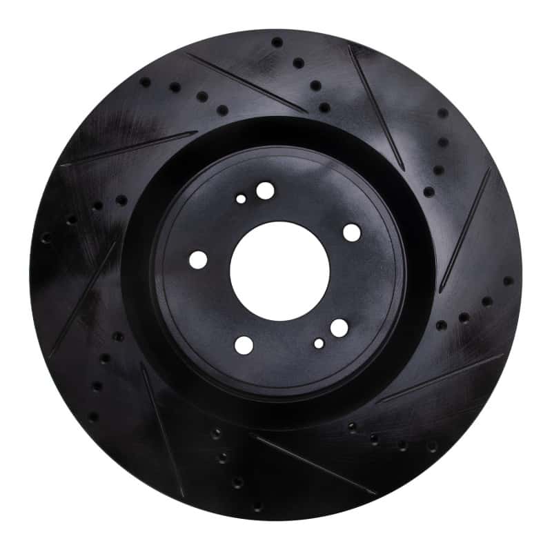 R1 Concepts — R1 08-15 Mitsubishi Lancer Front Right Drilled & Slotted Black Brake Rotor
R1 Brake Rotor Drill - view 1
