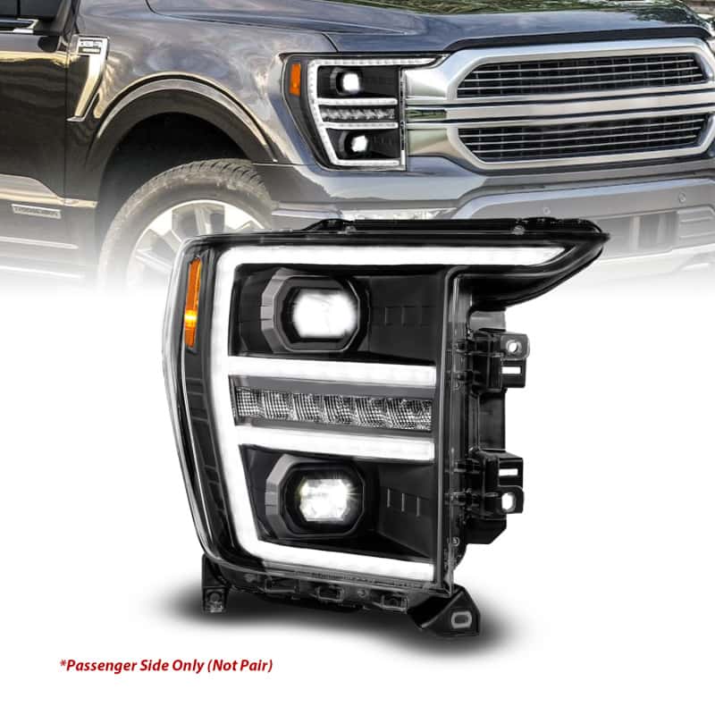 ANZO — ANZO 21-23 Ford F150 LED Projector Headlight w/Switchback+Sequential - Black (Passenger Side Only)
Head Light Set
Headlights - view 2