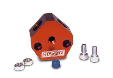 Russell — Russell Performance Billet Y-Block Adapter 3/8in SAE Quick Disconnect (2) -6AN Male Flare Black
Fuel Block - view 7