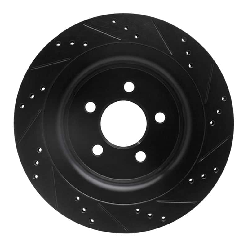 R1 Concepts — R1 15-23 Ford Mustang Rear Left Drilled & Slotted Black Brake Rotor
R1 Brake Rotor Drill - view 5