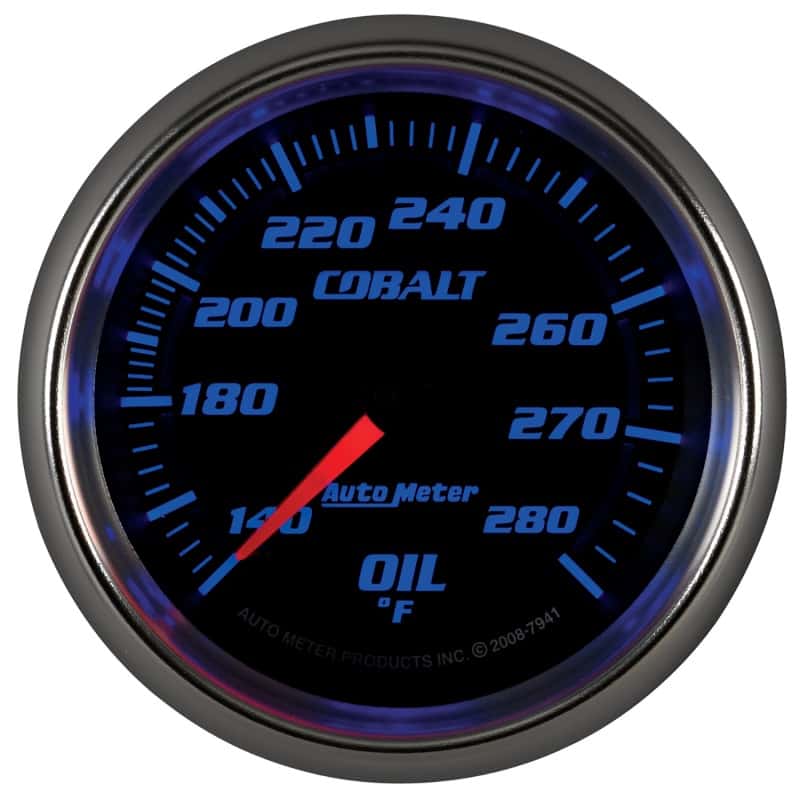 AutoMeter — Autometer Cobalt 66.7mm 140-280 Degree F Mechanical Oil Temperature Gauge
GA 2.6" OT 280F M CB - view 10