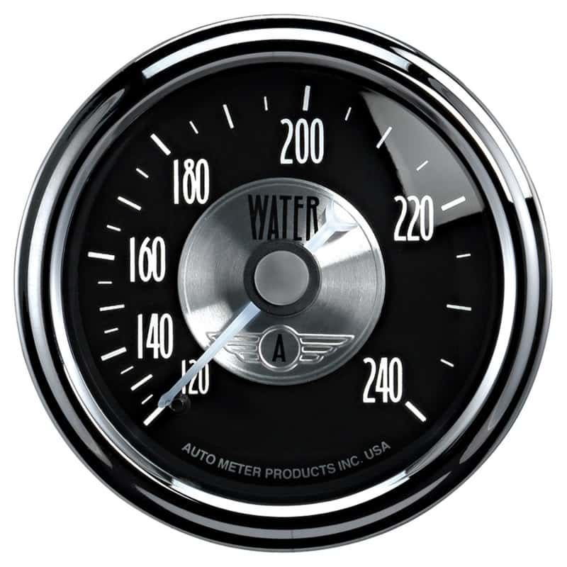 AutoMeter — Autometer Prestige Series Black Diamond 2-1/16in 120-240 Deg F Water Temp Gauge
2-1/16" WATER TEMP, - view 1