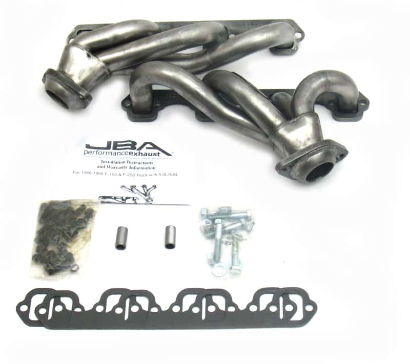 JBA — JBA 87-95 Ford F-150 5.0L SBF 1-1/2in Primary Raw 409SS Cat4Ward Header
Exhaust Header - view 1
