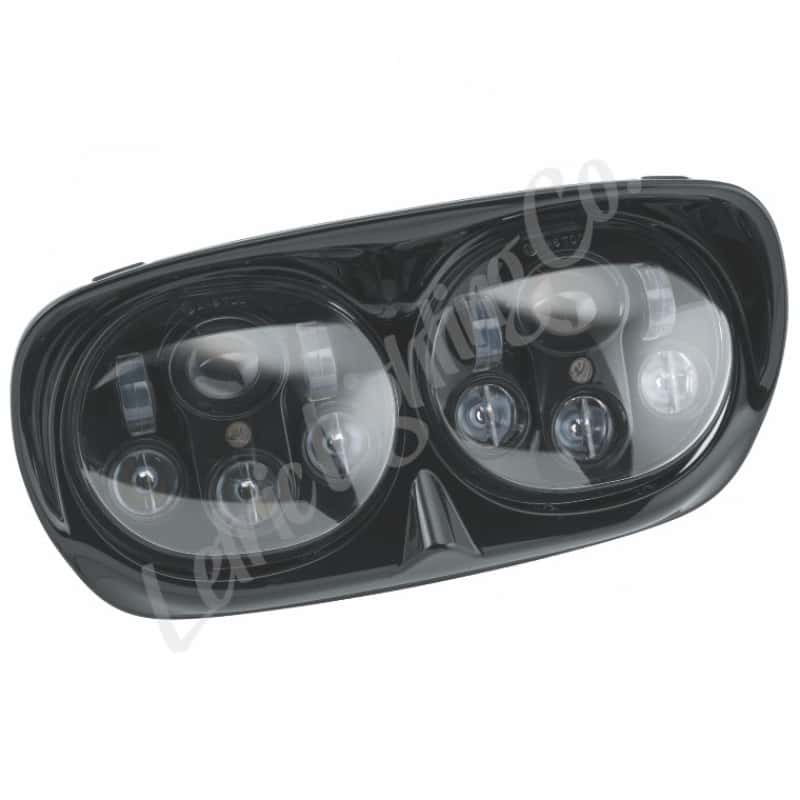 Letric Lighting — Letric Lighting 98-13 Glide Models LED Black Headlight & Housing Dual 5.75 Projector Lamps - view 1