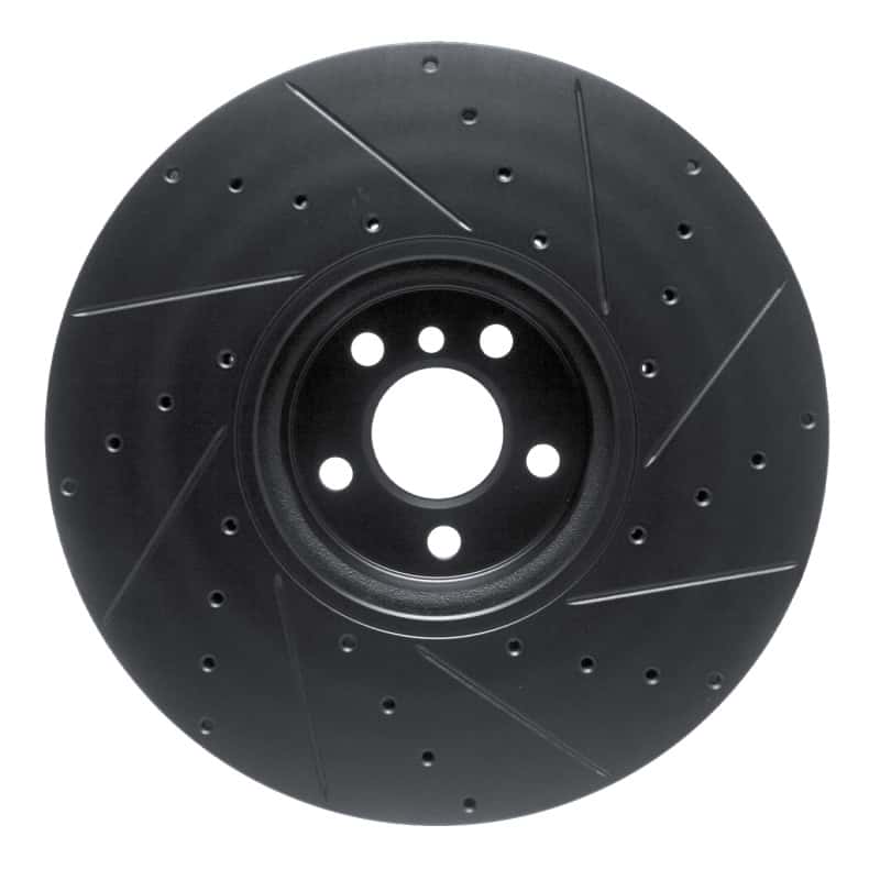 R1 Concepts — R1 16-25 BMW i5 Left Front Drilled & Slotted Black Brake Rotor
R1 Brake Rotor Drill - view 5
