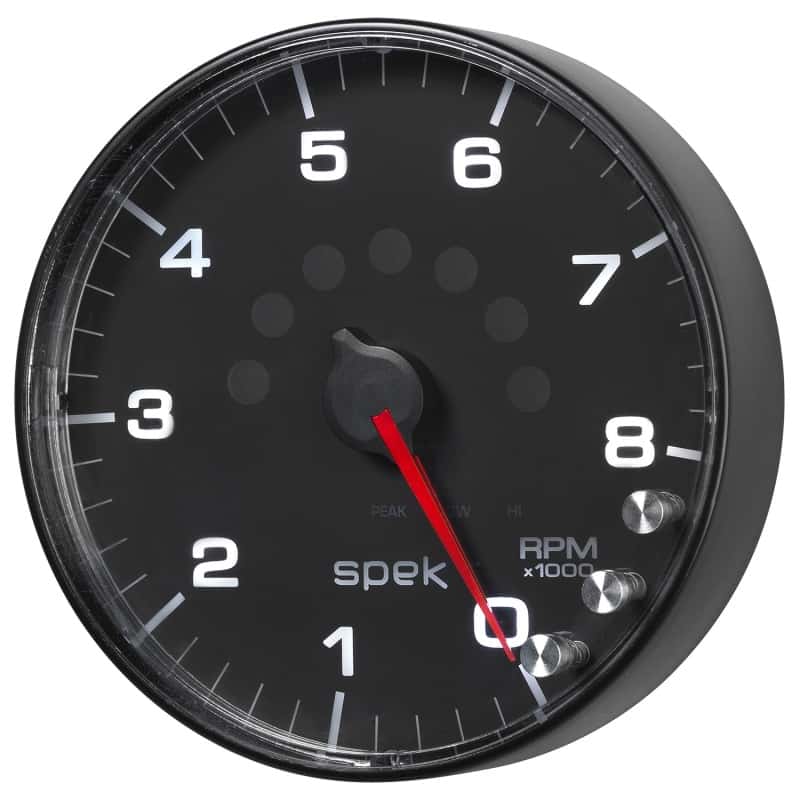 AutoMeter — Autometer Spek-Pro Gauge Tachometer 5in 8K Rpm W/Shift Light & Peak Mem Black/Black
GA 5" 8KRPM BFB SPEK - view 13