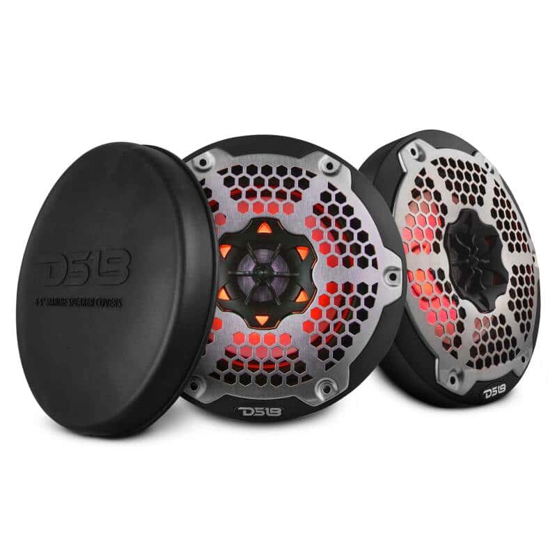 DS18 — DS18 NXL-M Series Spkr w/ RGB LED Lights 6.5in 2-Way 100 Watts RMS 4 ohm Blk Grill Detached w/ Cover - view 8