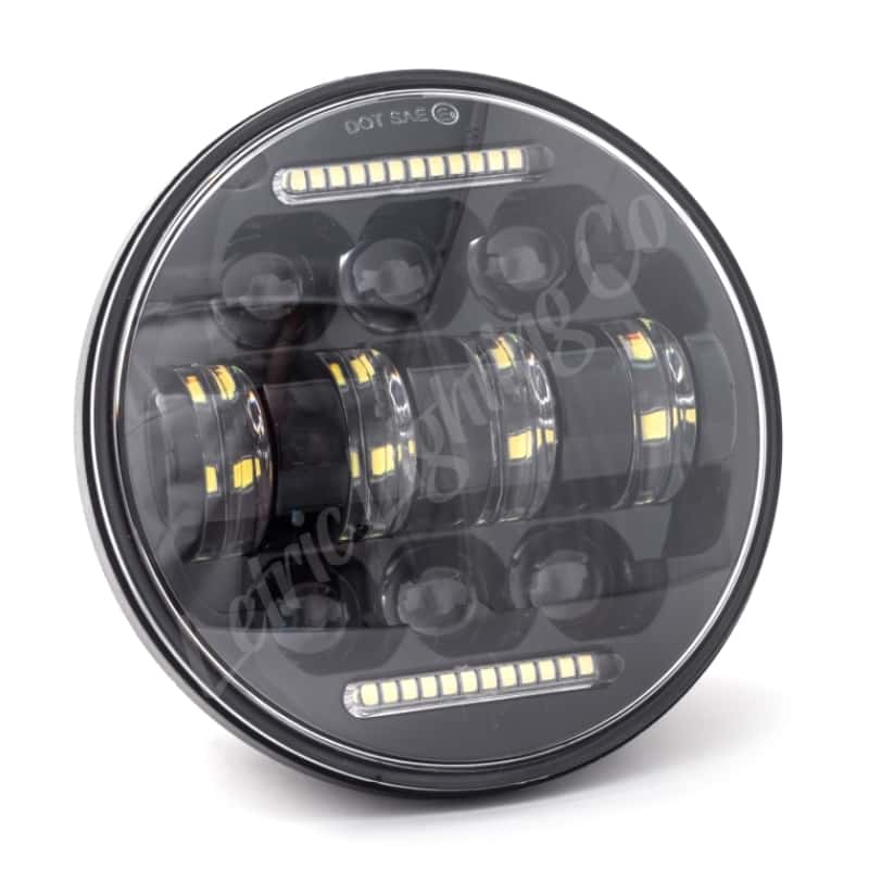 Letric Lighting — Letric Lighting 5.75? LED Black Diez 10-LED Headlight Dual Horizontal DRL - view 1