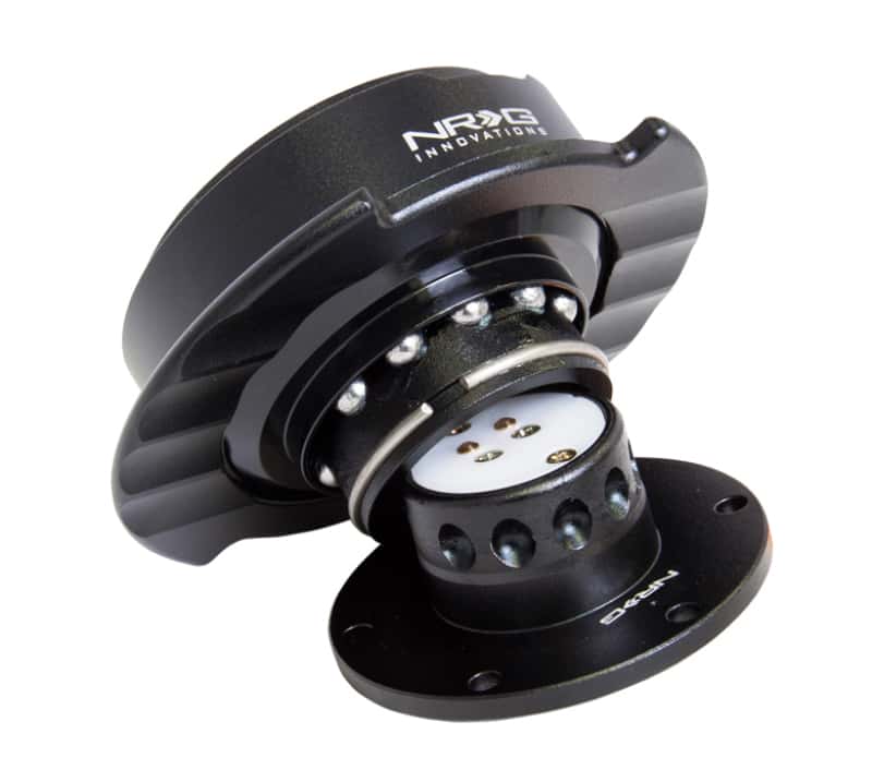 NRG — NRG Quick Release Kit Gen 2.5 - Black / Black Ring w/Finger Grooves - view 2