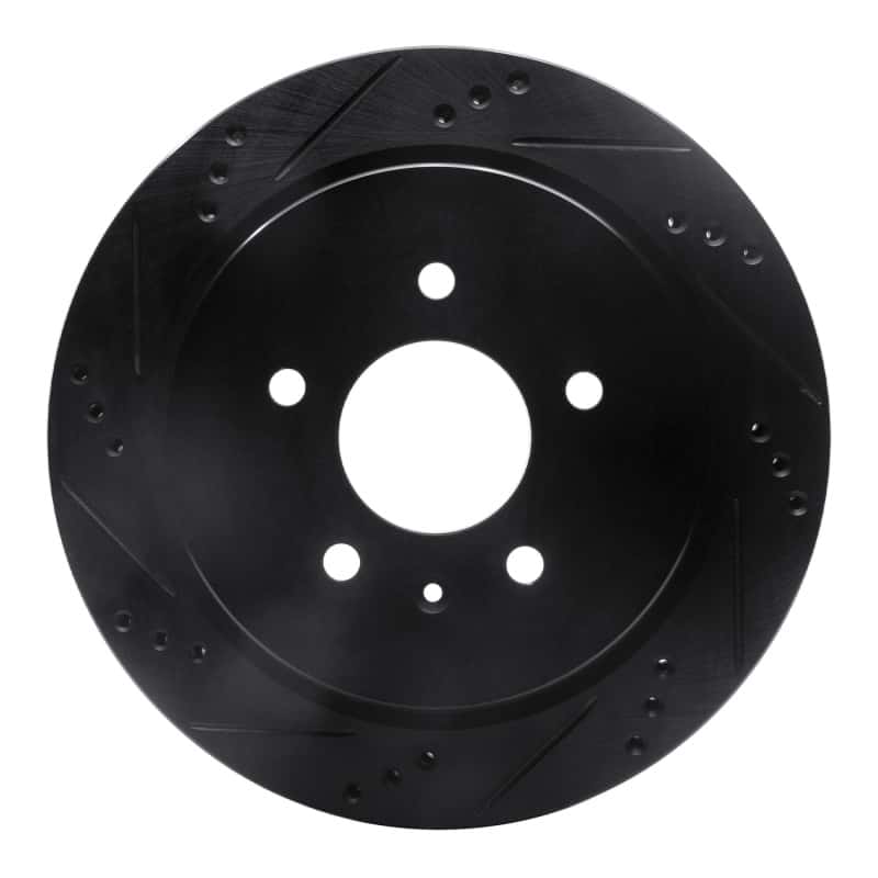 R1 Concepts — R1 03-11 Cadillac CTS Rear Left Drilled & Slotted Black Brake Rotor
R1 Brake Rotor Drill - view 1