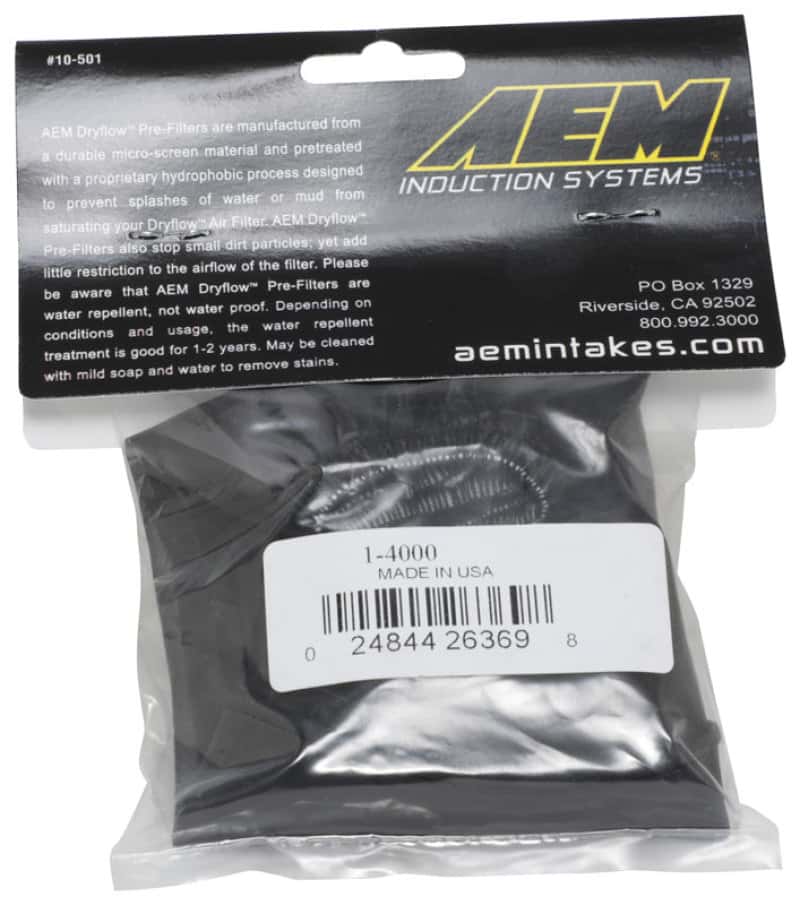AEM Induction — AEM Air Filter Wrap 6 in Base 5 1/4 in Top 5 in Tall - view 5