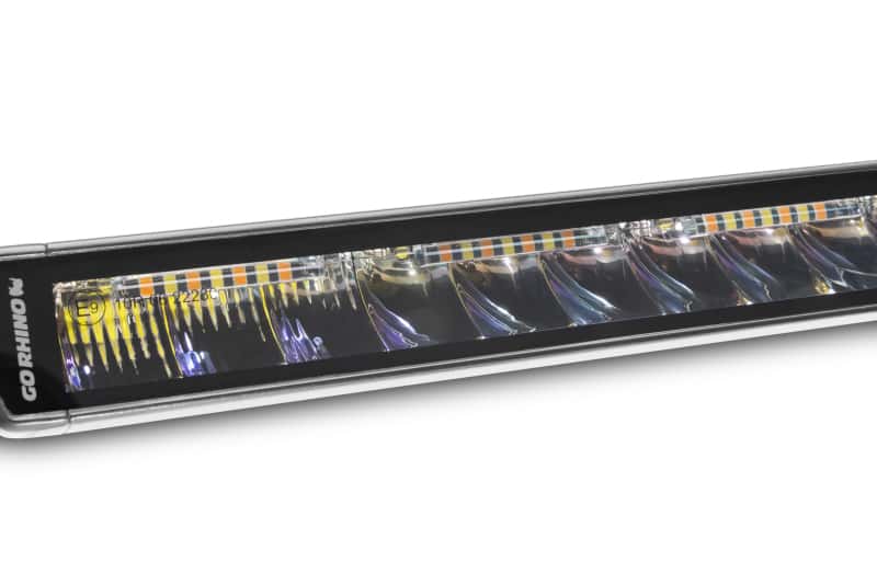 Go Rhino — Go Rhino Xplor Blackout Combo Series Sgl Row LED Light Bar w/Amber (Side/Track Mount) 20.5in. - Blk
BLKOUT - 20"LightBar - view 3
