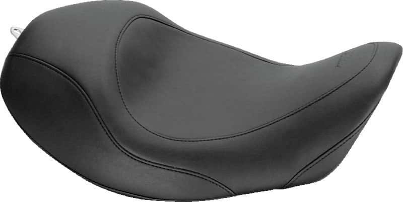 Mustang Motorcycle — Mustang 06-17 Harley Dyna Wide Tripper Forward Solo Seat - Black - view 1