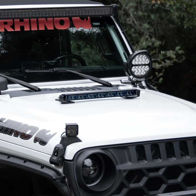 Go Rhino — Go Rhino Xplor Blackout Combo Series Sgl Row LED Light Bar w/Amber (Side/Track Mount) 20.5in. - Blk
BLKOUT - 20"LightBar - view 9