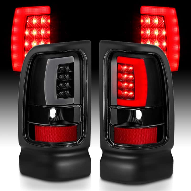 ANZO — ANZO 1994-2001 Dodge Ram 1500 LED Taillights Plank Style Black w/Clear Lens - view 15