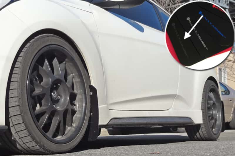 Rally Armor — Rally Armor 12-18 Hyundai Veloster Black UR Mud Flap w/ Grey Logo
Mud Flap - view 2