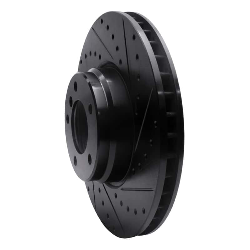 R1 Concepts — R1 95-01 BMW 750IL Front Right Drilled & Slotted Black Brake Rotor
R1 Brake Rotor Drill - view 2