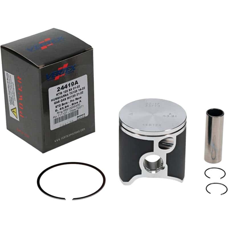 Vertex Pistons — Vertex Piston 01-16 KTM 125 EXC 125cc Forged Pro Race Piston Kit - view 2