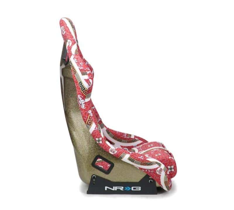 NRG — NRG FRP Bucket Seat PRISMA Oriental Longivity Plate Edition W/ Gold Pearlized Back - Large - view 2