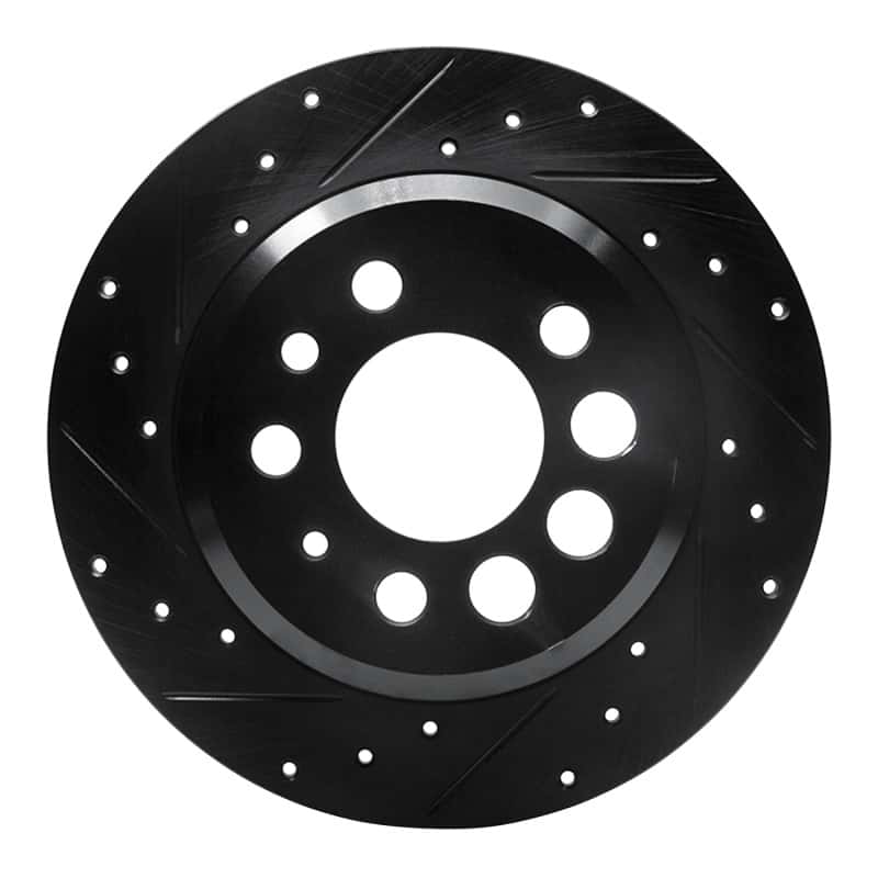 R1 Concepts — R1 74-95 Volvo 244 Rear Left Drilled & Slotted Black Brake Rotor
R1 Brake Rotor Drill - view 1