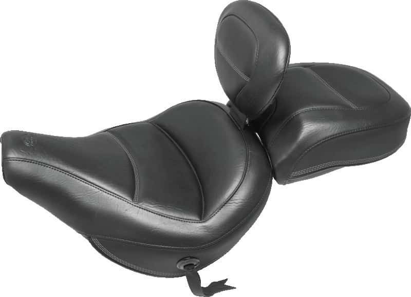Mustang Motorcycle — Mustang 08-21 Harley Electra Glide,Rd Glide,Rd King Tripper Fastback 1PC Seat w/Diam Stitch - Black - view 2