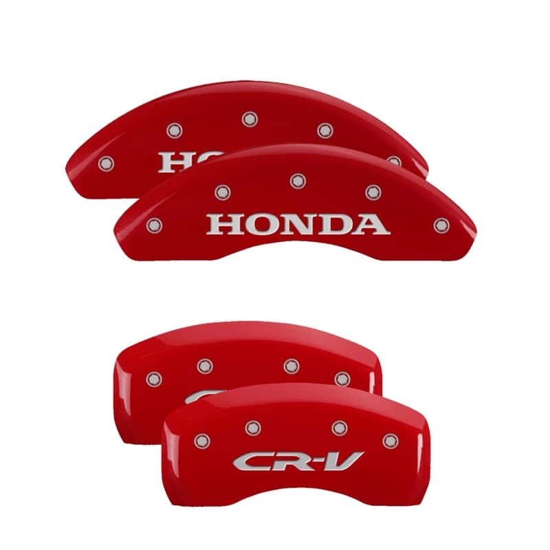 MGP — MGP 4 Caliper Covers Engraved Front Honda Engraved Rear CR-V Red finish silver ch
Caliper Covers - view 1