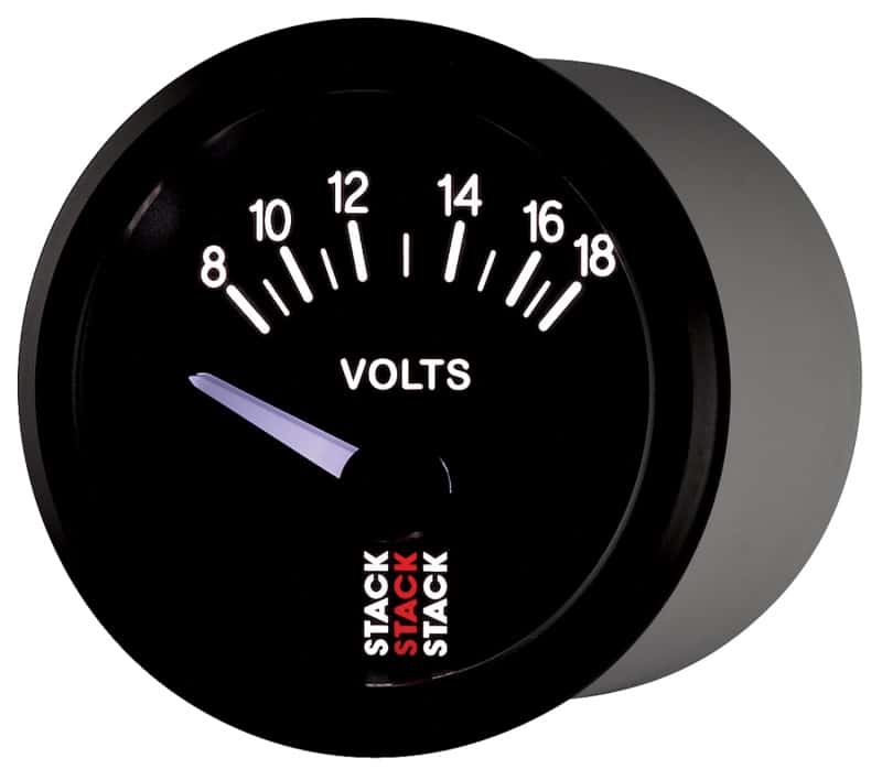 AutoMeter — Autometer Stack Instruments 52mm 8-18V Electric Battery Voltage Gauge - Black
Ga Volt Elec Blk 18v - view 3