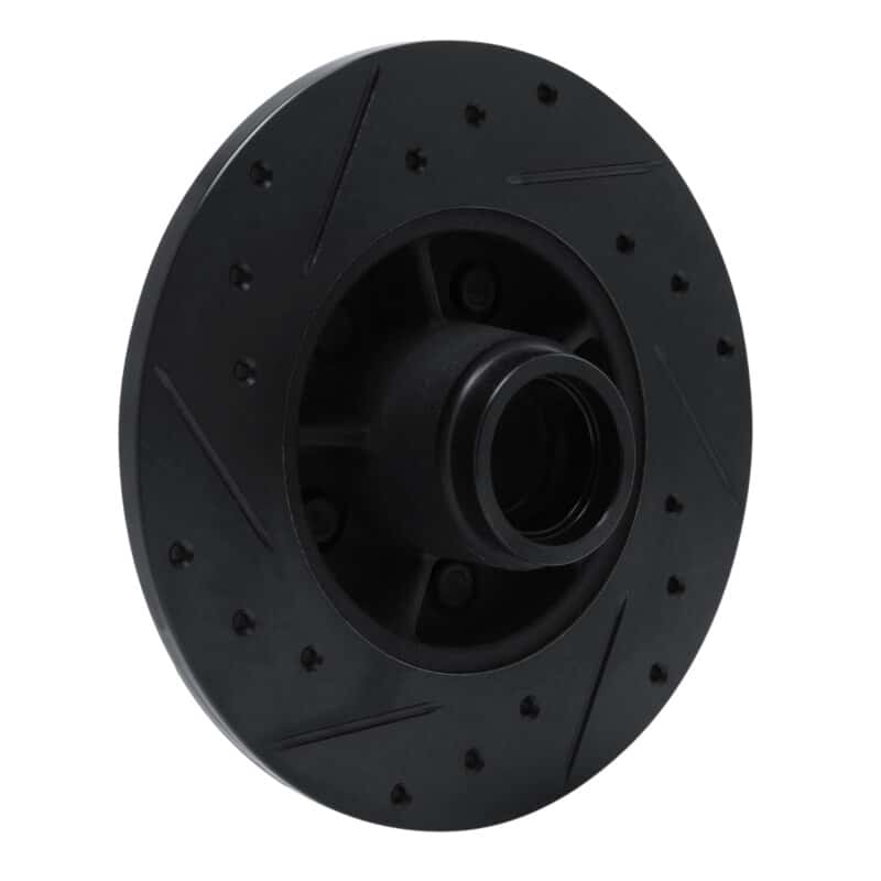 R1 Concepts — R1 84-87 Pontiac Fiero Front Right Drilled & Slotted Black Brake Rotor
R1 Brake Rotor Drill - view 4